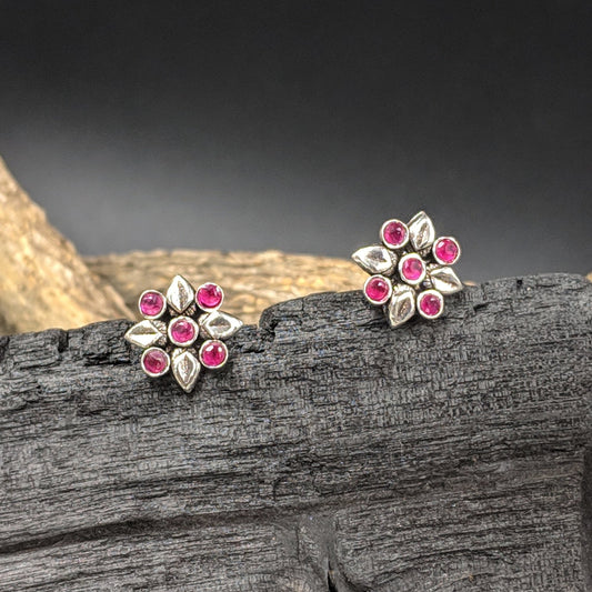 Petal Flower Earrings - Pink