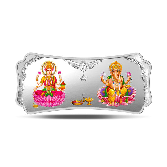 MMTC-PAMP Stylized Lakshmi Ganesha (999.9) 100 gm Silver Bar