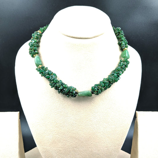 Emerald Gemstone Beaded Necklace