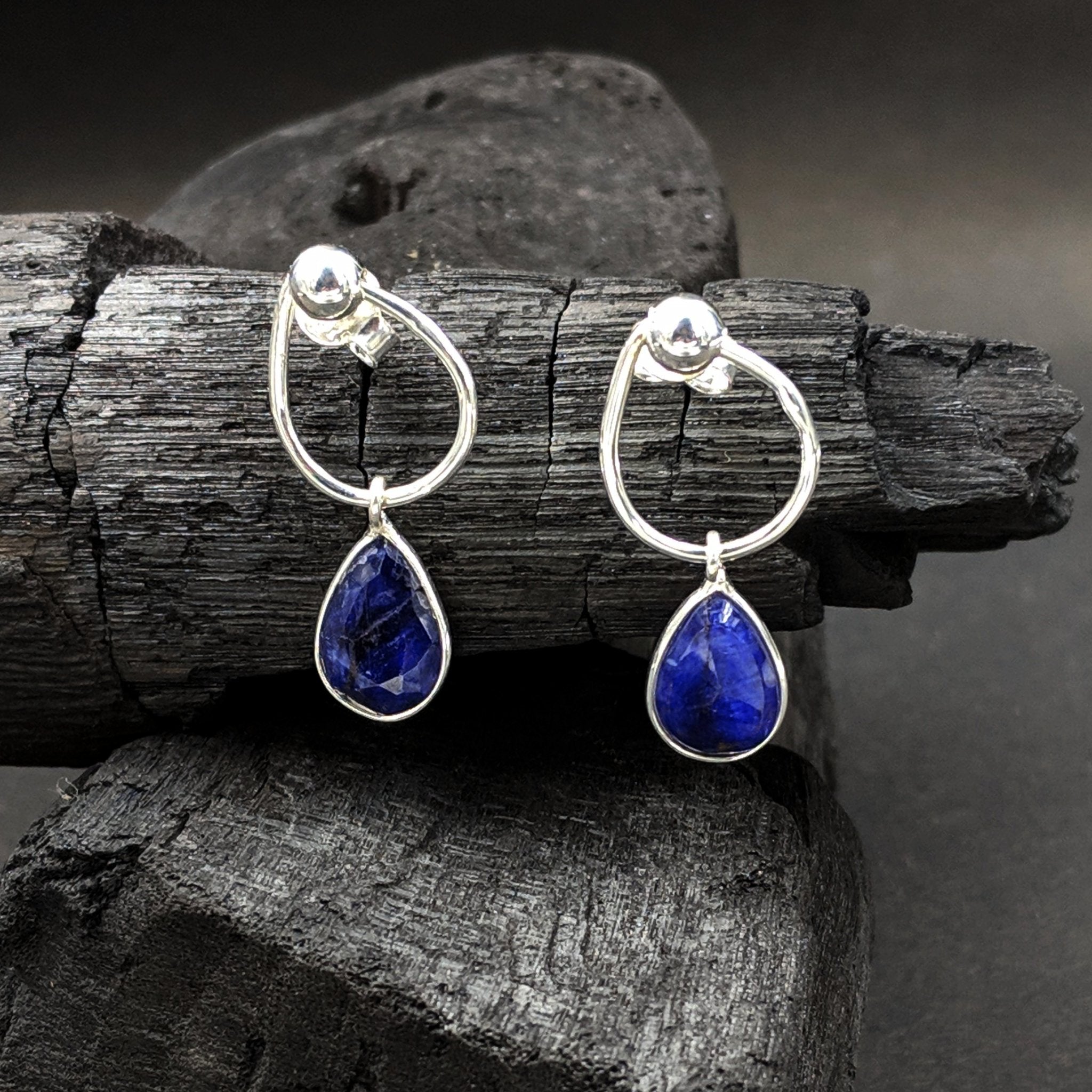 Simple Iridescent Dark Blue Pearl Dangle Earrings - Everyday, Royal Bl –  Anna King Jewellery