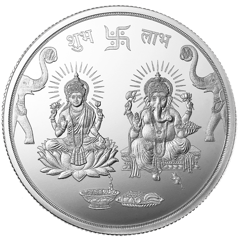 MMTC-PAMP Lakshmi Ganesha Om(999.9) 250 gm Silver Coin