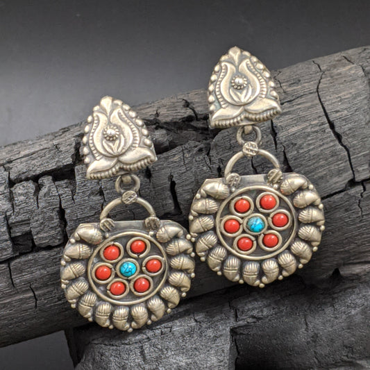 Moonga Pushp Earrings