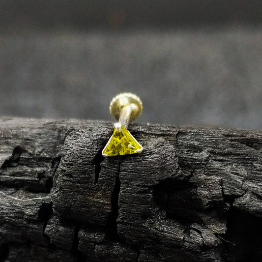 Triangle Yellow Nose Pin